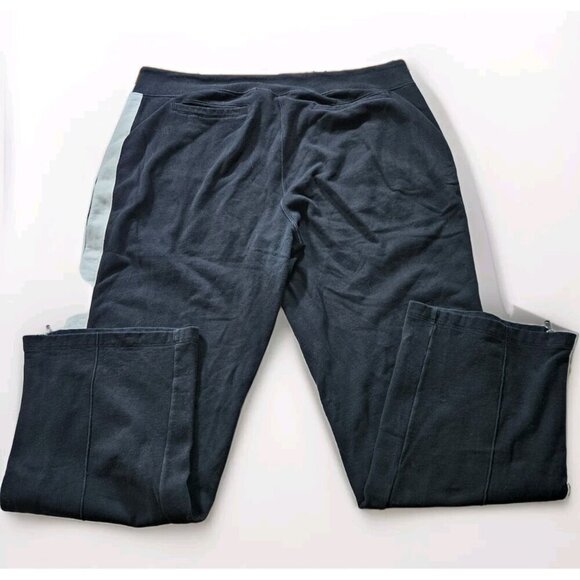Polo Ralph Lauren Sweatpants Women XXL Black White Zip Hems Pockets Fleece Lined - Picture 14 of 16